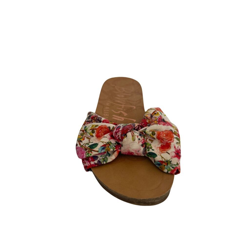 Blowfish Malibu Floral Bow Slide Sandals Size 7 - Picture 5 of 8
